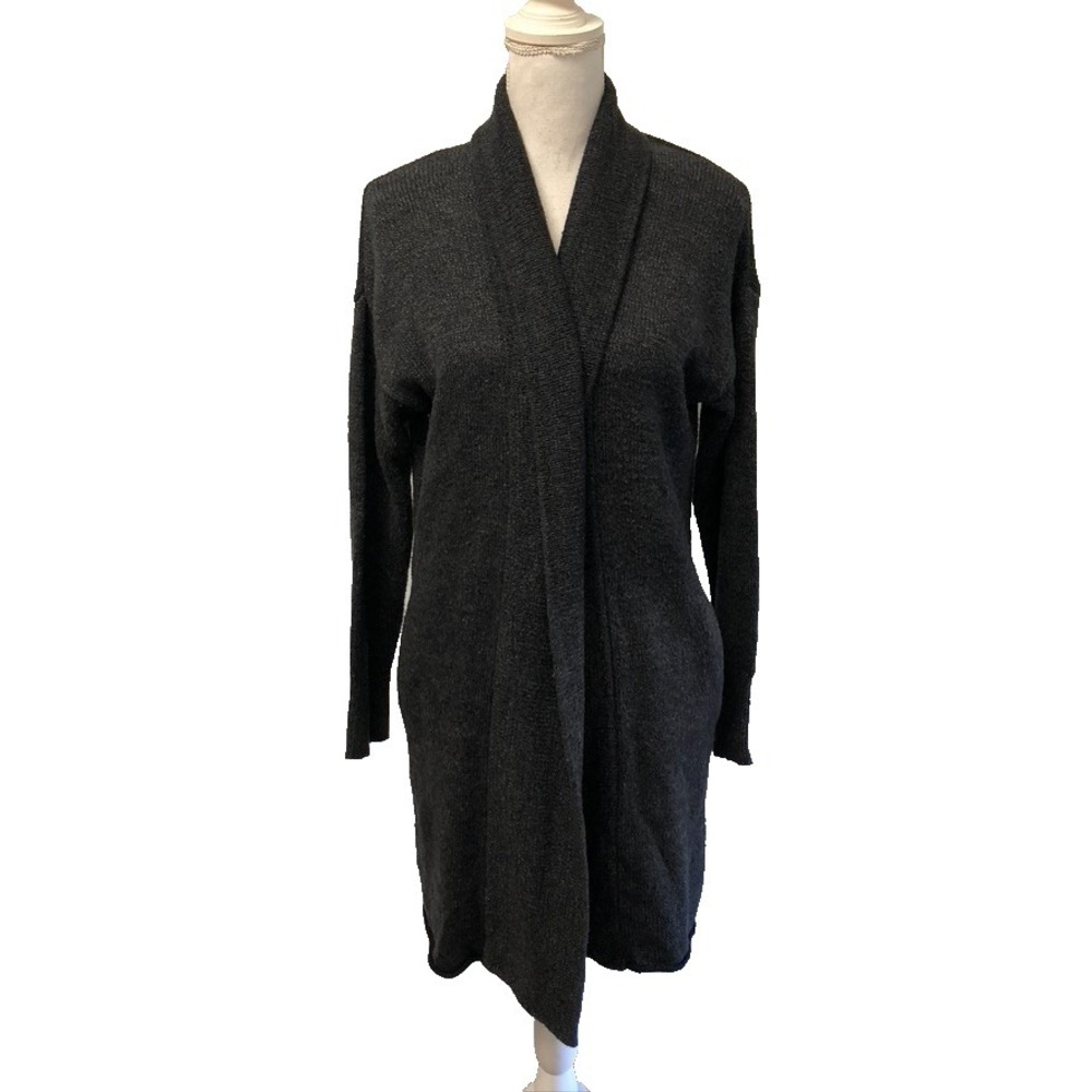 Three Dots Cardigan Sweater Jumper Womens XS Gray Mid Length Comfort Cozy